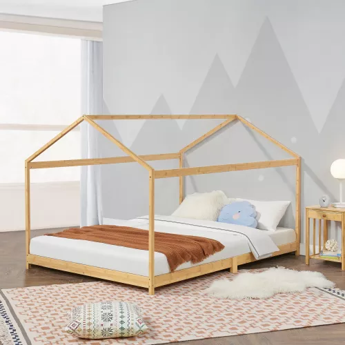 In And OutdoorMatch In And OutdoorMatch Children's Bed Lucky - House Bed - Bamboo - 140x200cm - For Boys - For Girls (70167)