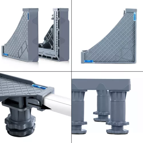 In And OutdoorMatch In And OutdoorMatch Washing Machine Riser Berti - Refrigerator Riser - Dryer Riser  - Up To 400 kg - Adjustable - Gray (70228)