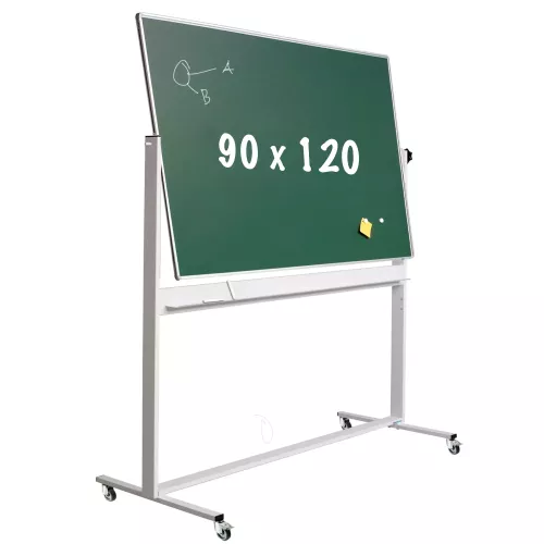 In And OutdoorMatch Chalkboard Deluxe Wallace - Magnetic - Double sided - Tilting board - Schoolboard - Easy assembly - Enamel steel - Green - 90x120cm (70350)