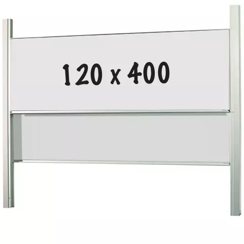 In And OutdoorMatch Whiteboard PRO Pennington - 2 in 1 - Enamel steel - Weekly planner - Monthly planner - Yearly planner - Magnetic - White - 120x400cm (70372)