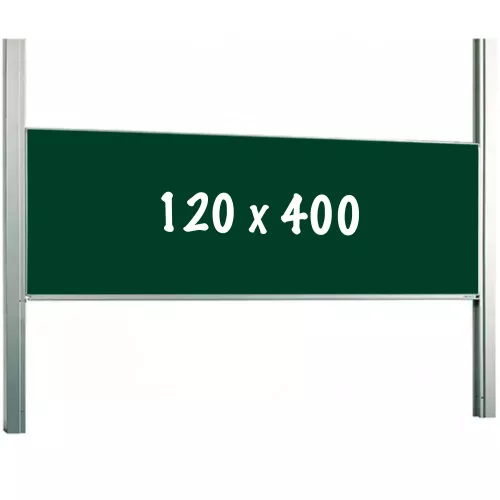 In And OutdoorMatch Chalkboard PRO Garland - Height adjustable - Single-surface board - Schoolboard - Easy assembly - Enamel steel - Green - 120x400cm (70387)