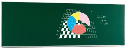 In And OutdoorMatch Chalkboard PRO Singleton - Magnetic - Single face board - Schoolboard - Easy assembly - Enamel steel - Green - 120x300cm (70405)