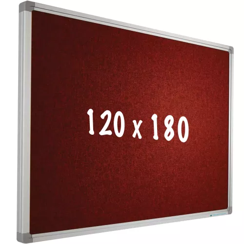 In And OutdoorMatch Bulletin board Camira fabric PRO Woodward - Aluminum frame - Easy assemble - Drawing pins - Red - Pinboards - 120x180cm (70448)