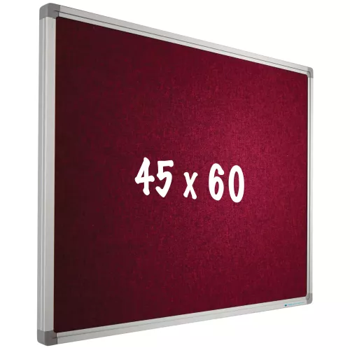 In And OutdoorMatch Bulletin board Camira fabric PRO Bennett - Aluminum frame - Easy assemble - Drawing pins - Red - Pinboards - 45x60cm (70450)