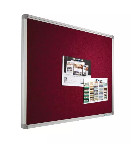 In And OutdoorMatch Bulletin board Camira fabric PRO Bennett - Aluminum frame - Easy assemble - Drawing pins - Red - Pinboards - 45x60cm (70450)