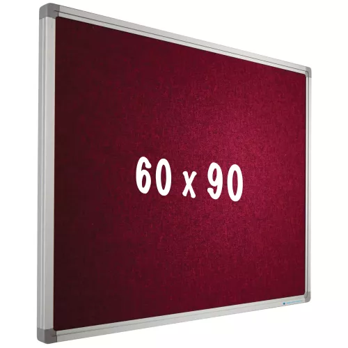 In And OutdoorMatch Bulletin board Camira fabric PRO Bryce - Aluminum frame - Easy assemble - Drawing pins - Red- Pinboards - 60x90cm (70451)