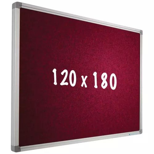 In And OutdoorMatch Bulletin board Camira fabric PRO Sanders - Aluminum frame - Easy assemble - Drawing pins - Red - Pinboards - 120x180cm (70454)