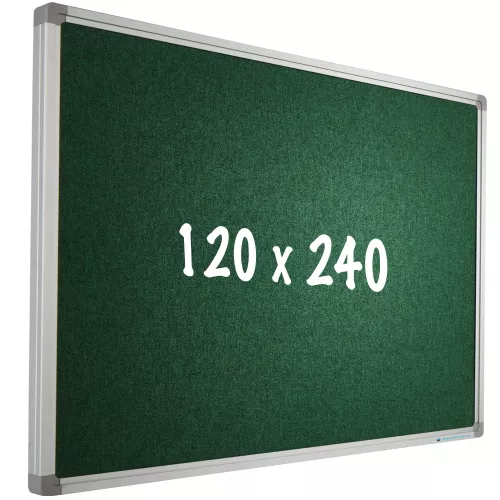 In And OutdoorMatch Bulletin board Camira fabric PRO Audra - Aluminum frame - Easy assemble - Drawing pins - Pinboards - 120x240cm (70467)