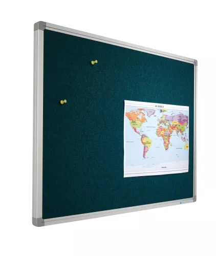 In And OutdoorMatch Bulletin board Camira fabric PRO Solomon - Aluminum frame - Easy assemble - Drawing pins - Pinboards - 45x60cm (70468)