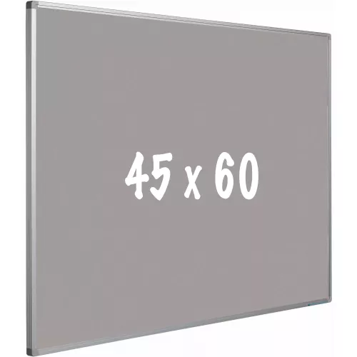 In And OutdoorMatch Bulletin board cork PRO Valenzuela - Aluminum frame - Easy assemble - Drawing pins - Gray - Pinboards - 45x60cm (70475)