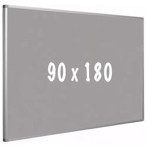 In And OutdoorMatch Bulletin board cork PRO Reid - Aluminum frame - Easy assemble - Drawing pins - Gray - Pinboards - 90x180cm (70478)