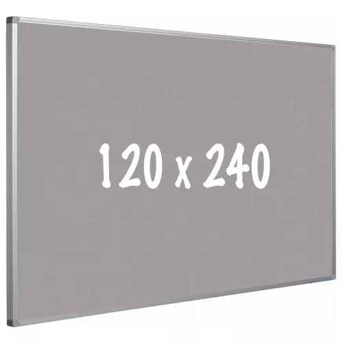 In And OutdoorMatch Bulletin board cork PRO Bowman - Aluminum frame - Easy assemble - Drawing pins - Gray - Pinboards - 120x240cm (70480)