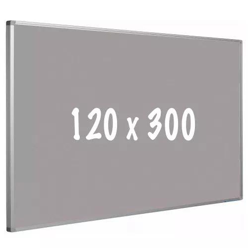 In And OutdoorMatch Bulletin board cork PRO Demetrius - Aluminum frame - Easy assemble - Drawing pins - Gray - Pinboards - 120x300cm (70481)