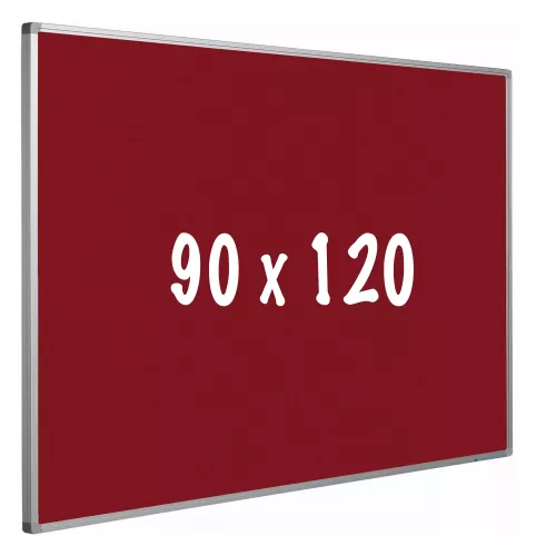 In And OutdoorMatch Bulletin board cork PRO Rudy - Aluminum frame - Easy assemble - Drawing pins - Red - Pinboards - 90x120cm (70484)