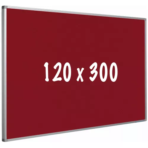 In And OutdoorMatch Bulletin board cork PRO Natasha - Aluminum frame - Easy assemble - Drawing pins - Red - Pinboards - 120x300cm (70488)