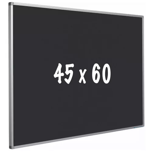 In And OutdoorMatch Bulletin board cork PRO Khan - Aluminum frame - Easy assemble - Drawing pins - Blauw - Black - Pinboards - 45x60cm (70489)