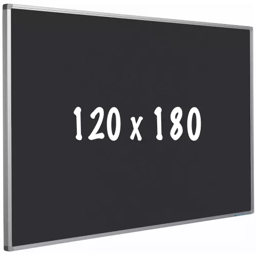 In And OutdoorMatch Bulletin board cork PRO Ortega - Aluminum frame - Easy assemble - Drawing pins - Black - Pinboards - 120x180cm (70493)