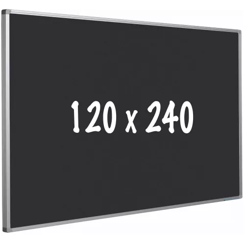 In And OutdoorMatch Bulletin board cork PRO Johnathan - Aluminum frame - Easy assemble - Drawing pins - Black - Pinboards - 120x240cm (70494)