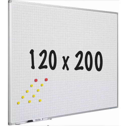 In And OutdoorMatch Whiteboard Deluxe Saundra - Diamonds - Enamel steel - Weekly planner - Monthly planner - Yearly planner - Magnetic - White - 120x200cm (70533)