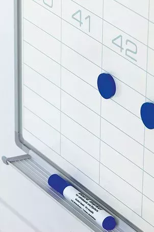 In And OutdoorMatch Whiteboard PRO Estes - Enamel steel - Weekly planner - Monthly planner - Yearly planner - Magnetic - White - 90x120cm (70551)