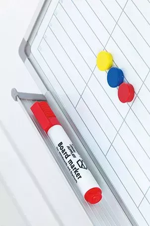 In And OutdoorMatch Whiteboard PRO Randolph - Enamel steel - Weekly planner - Monthly planner - Yearly planner - Magnetic - White - German - 90x120cm (70558)