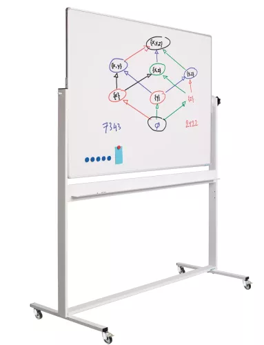 In And OutdoorMatch Mobile whiteboard Nancy - Tiltable - Weekly planner - Monthly planner - Yearly planner - Double-sided and magnetic - 100x180cm (70567)