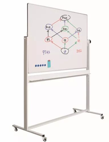 In And OutdoorMatch Mobile whiteboard Bernard - Tiltable - Weekly planner - Monthly planner - Yearly planner - Double-sided and magnetic - 100x200cm (70568)