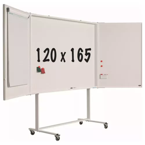 In And OutdoorMatch Mobile whiteboard PRO Ramirez - Five sided - Enamel steel - Weekly planner - Monthly planner - Yearly planner - Magnetic - White - 120x165cm (70585)