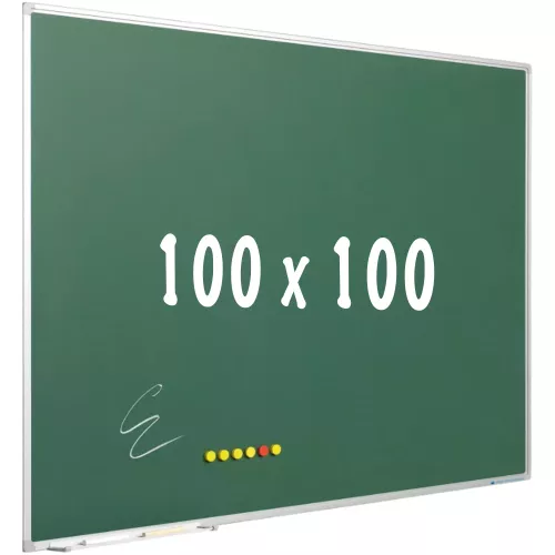 In And OutdoorMatch Chalkboard PRO Hallie - Magnetic - Schoolboard - Easy assembly - Enamel steel - Green - 100x100cm (70601)