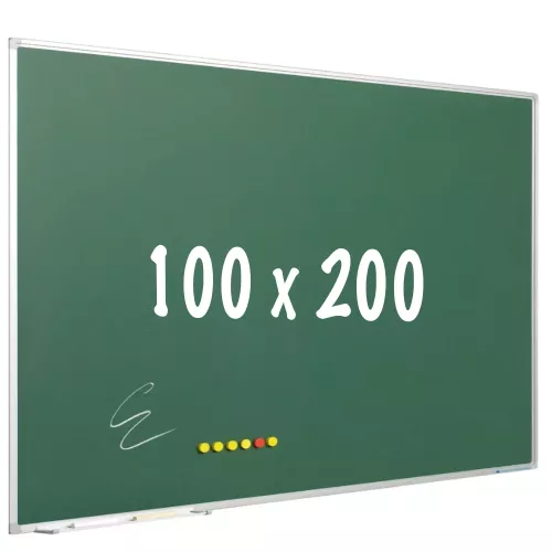 In And OutdoorMatch Chalkboard PRO Ellison - Magnetic - Schoolboard - Easy assembly - Enamel steel - Green - 100x200cm (70604)