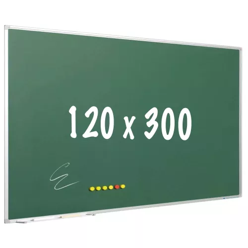 In And OutdoorMatch Krijtbord PRO Bullock - Magnetisch - Schoolbord - Eenvoudige montage - Emaille staal - Groen - 120x300cm (70608)