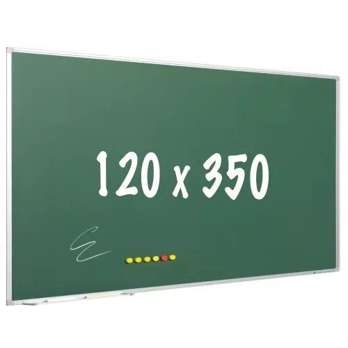 In And OutdoorMatch Chalkboard PRO Rios - Magnetic - Schoolboard - Easy assembly - Enamel steel - Green - 120x350cm (70609)