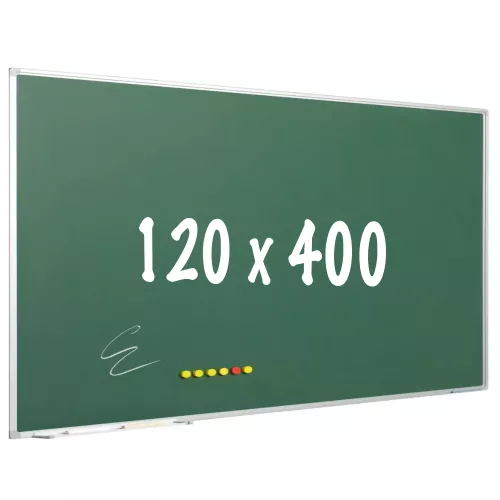 In And OutdoorMatch Chalkboard PRO Loraine - Magnetic - Schoolboard - Easy assembly - Enamel steel - Green -120x400cm (70610)