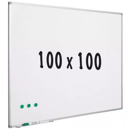 In And OutdoorMatch Whiteboard Elwood - Painted steel - White - Magnetic - 100x100cm (70649)