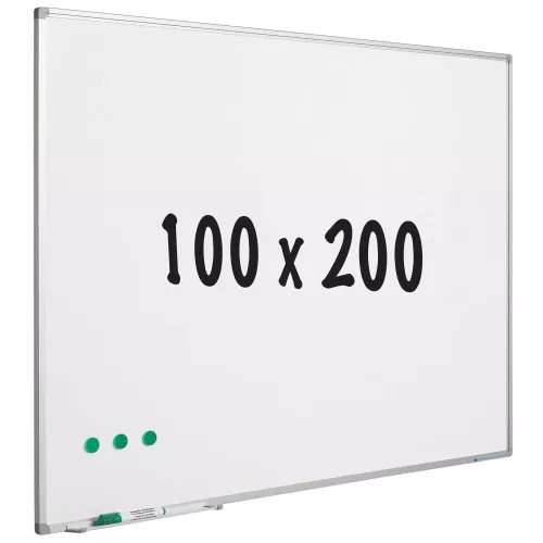 In And OutdoorMatch Whiteboard Leonard - Painted steel - Magnetic - White - 100x200cm (70651)