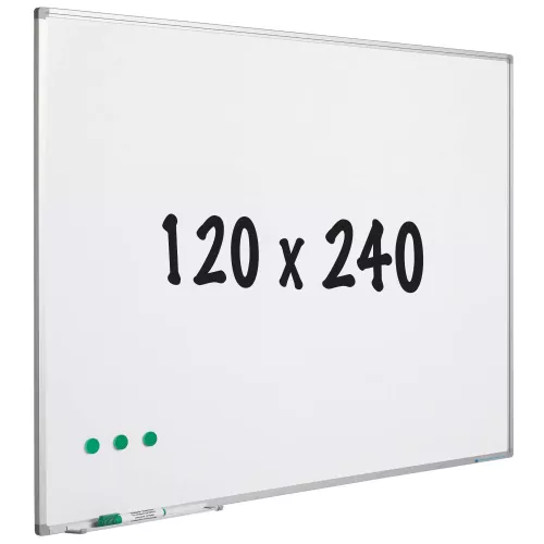 In And OutdoorMatch Whiteboard Alba - Painted steel - Magnetic - White - 120x240cm (70655)