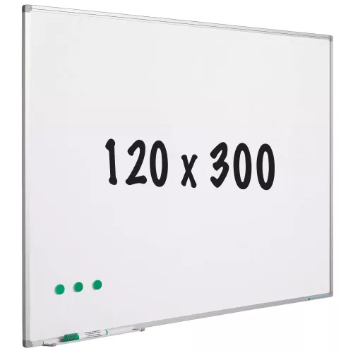 In And OutdoorMatch Whiteboard Vargas - Painted steel - Magnetic - White - 120x300cm (70656)