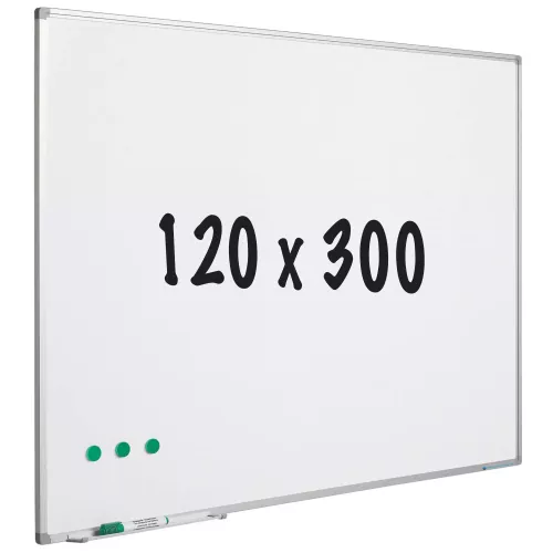 In And OutdoorMatch Whiteboard enamel steel Hogan - White - Magnetic - 120x300cm (70678)