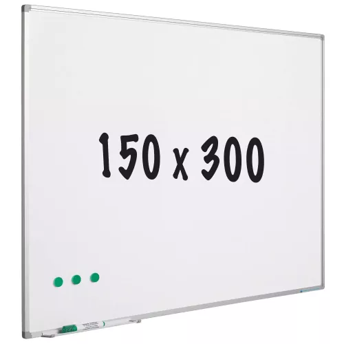 In And OutdoorMatch Whiteboard enamel steel Jeff - White - Magnetic - 150x300cm (70682)