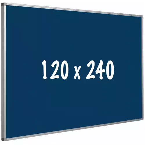 WhiteboardMatch Bulletin board cork PRO - Aluminum frame - Easy assemble - Drawing pins - Blauw - Pinboards - 120x240cm (50645)