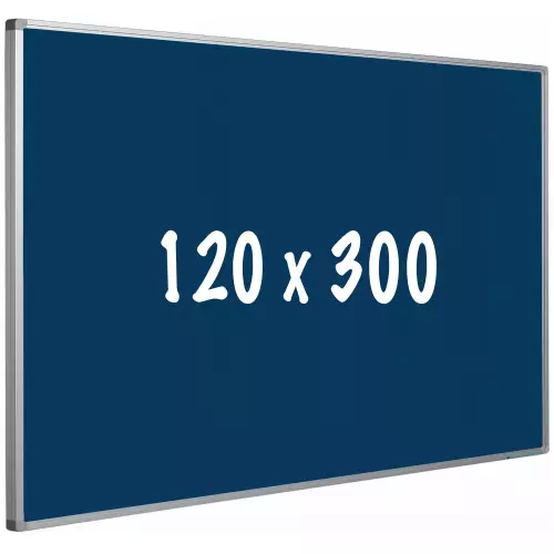 WhiteboardMatch Bulletin board cork PRO - Aluminum frame - Easy assemble - Drawing pins - Blauw - Pinboards - 120x300cm (50646)