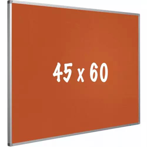 WhiteboardMatch Bulletin board cork PRO - Aluminum frame - Easy assemble - Drawing pins - Pinboards - 45x60cm (50647)