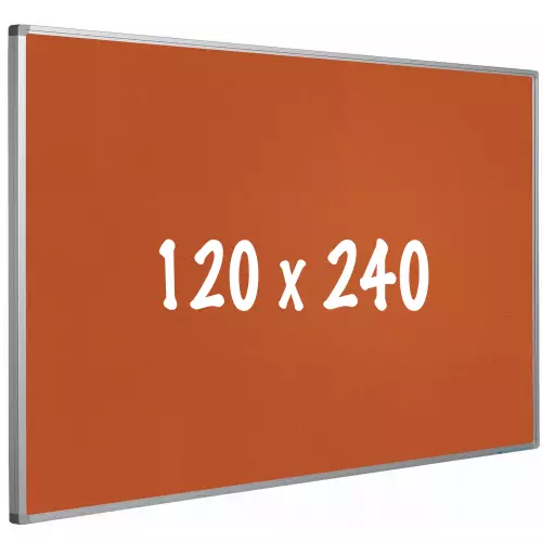 WhiteboardMatch Bulletin board cork PRO - Aluminum frame - Easy assemble - Drawing pins - Pinboards - 120x240cm (50652)