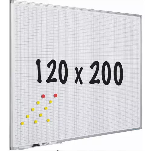 WhiteboardMatch Whiteboard Deluxe - Diamonds - Enamel steel - Weekly planner - Monthly planner - Yearly planner - Magnetic - White - 120x200cm (50691)