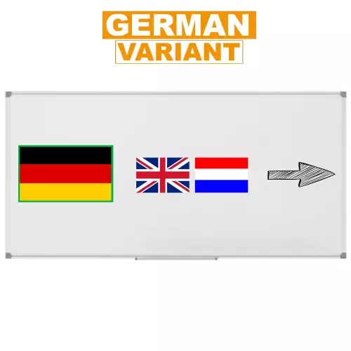 WhiteboardMatch Whiteboard Deluxe - German - Enamel steel - Weekly planner - Monthly planner - Yearly planner - Magnetic - White - 60x90cm (50697)