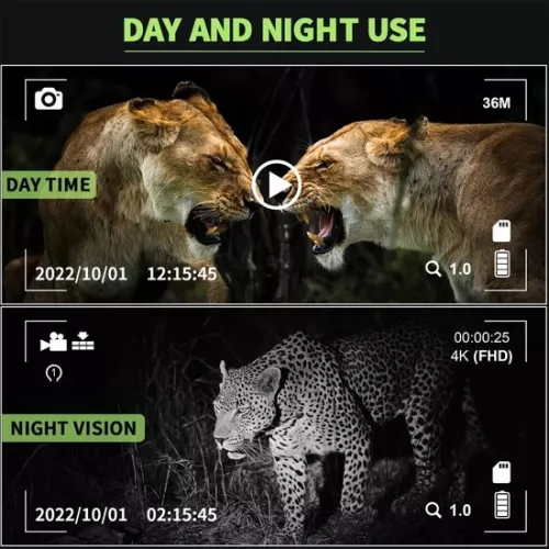 merkloos Night Vision Goggles - Night Vision Goggles With Infrared - Rechargeable - Night Vision Waterproof - Suitable For Day And Night - Airsoft/Safari/Hiking/Hunting/Wildlife/Prepper (6150634627631)