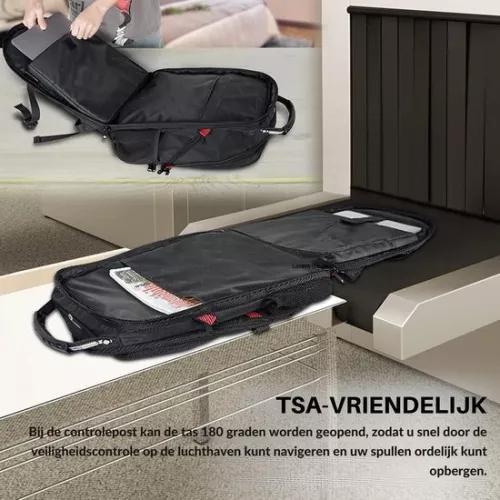 merkloos Laptop Backpack - Waterproof and Anti-Theft - Suitable for 17-Inch Laptop - For Work and School (8721085207499)