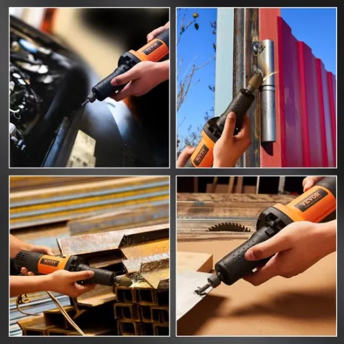 merkloos Straight Grinder 820W Mini Grinder 7000-30000 rpm Straight Grinder 6 Speeds Multi Sander with 1.8m Cord 1/4