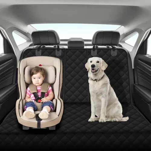 merkloos Backseat cover, waterproof and scratch-resistant Non-slip hammock Backseat protection against dirt and fur for cars and SUVs (6096130260289)