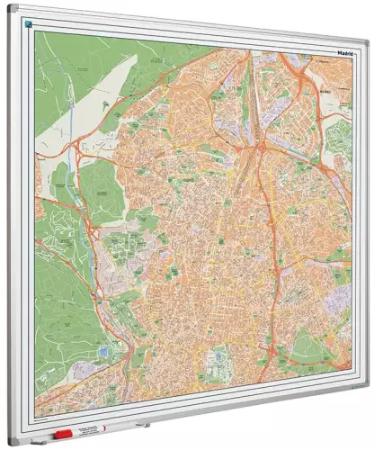 WhiteboardMatch Map board Softline profile 8mm, Madrid (50729)